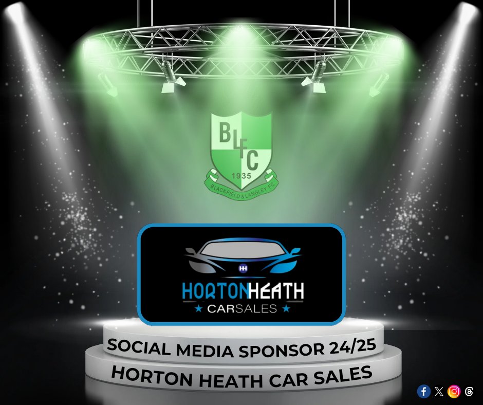 🫶 | 𝙎𝙤𝙘𝙞𝙖𝙡 𝙈𝙚𝙙𝙞𝙖 𝙎𝙥𝙤𝙣𝙨𝙤𝙧 🟢

We are thrilled to announce that <a href="/ccar3y/">Chris Carey 🚗 🍺 ⚽️ 🇬🇧🇬🇧🇬🇧🇬🇧🇬🇧🇬🇧🇬🇧</a> and Horton Heath Car Sales will continue their partnership with Blackfield &amp; Langley FC as our social media sponsor for the 2024/25 season!

1/2