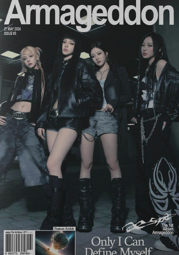 AboutMusicYT's tweet photo. aespa in a new photo for Armageddon. https://t.co/2PrUOtHCZG