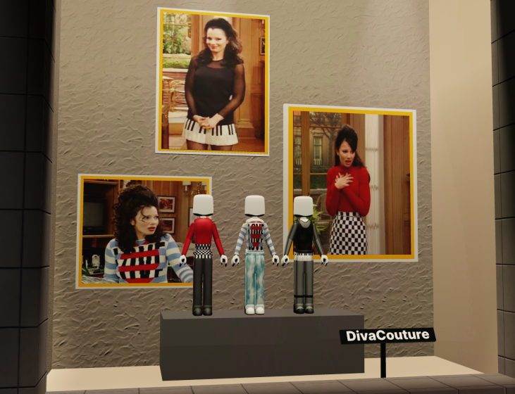 InsideHaute's tweet photo. Outfits I made for @TheMetGalaRBLX that were featured in the Moschino: Unconventional Couture Exhibit.

I loved seeing the outfits I made back in 2022 on display, and still being adored. Of course a few pieces from The Nanny Collection Vol. 2 were also showcased! https://t.co/qd1VIhHXU0