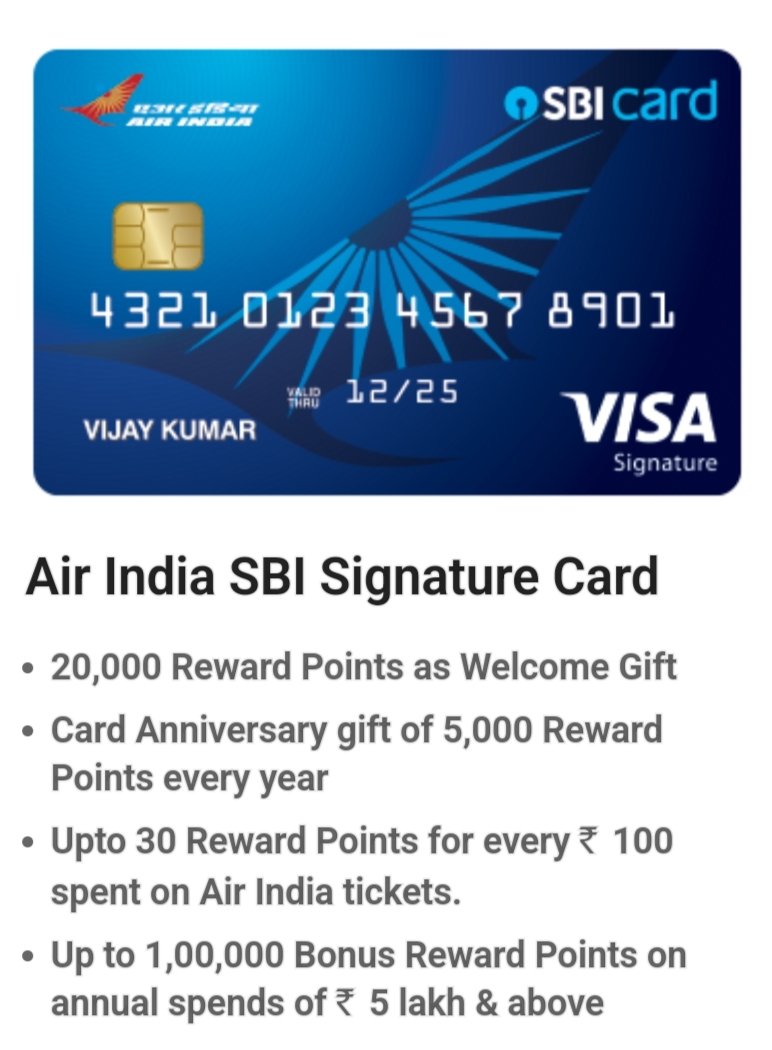 3 useful SBI Cards 💳

S- ca S hback 💰
B- B pcl octane ⛽
I- air I ndia Signature ✈️

Like ❤️ n Repost ♻️ if useful

#ccgeek

Disclaimer:
-Cashback Card doesn't give 10% instant discount during Sale
-Apply Cards as per your needs
-DYOR