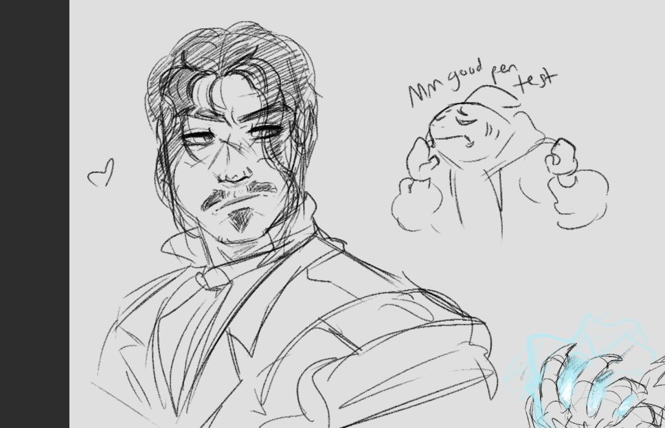 FoxianArtist's tweet photo. This pen I found in csp is *chefs kiss* for sketches 
#rdr #javierescuella https://t.co/ZfhdzMmGPm