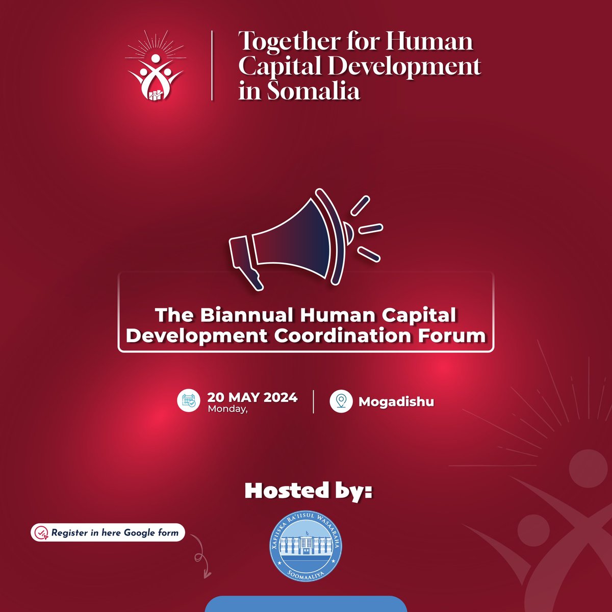 Join us tomorrow live on Facebook and TV for a day dedicated to the advancement of Human Capital Development in Somalia @SomaliPM  #Somalia #HCD #HumanCapitalDevelopment
