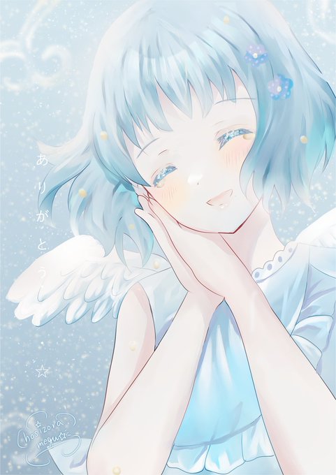 「hair flower white wings」 illustration images(Latest)