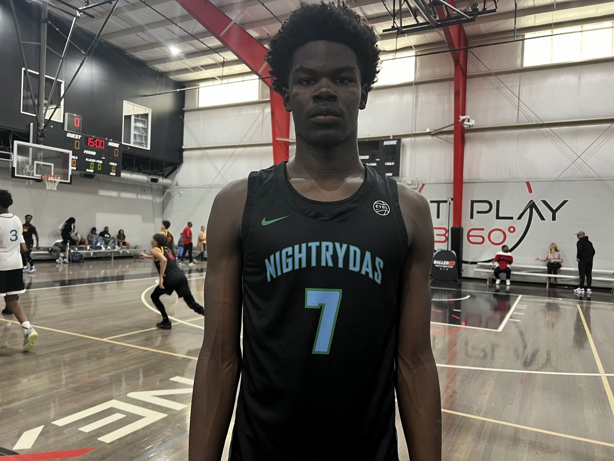 2026 6’8 PF Caleb Gaskins (@gaskins_caleb) (@nightrydaselite) is a dynamic athlete with strong hands and catches everything thrown at him. His ability to finish above the rim has continued to grow. Gaskins also plays with a ton of versatility on the defensive end. #SweetSixteen