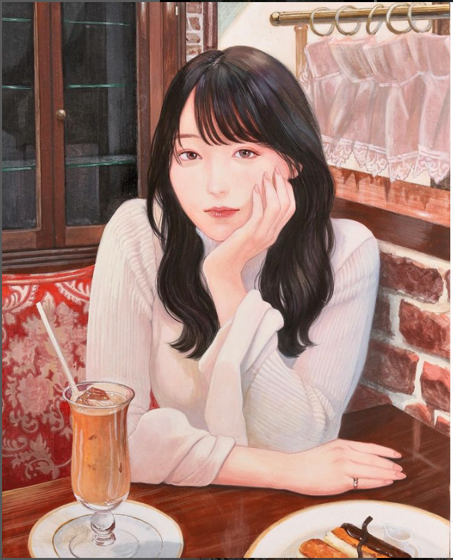 下の絵はインスタグラムでたまたま目にした近藤弓唯香という今年、武蔵野美術大学日本画学科を卒業した画家の美人画なのだが、凄く安っぽい絵だ。

instagram.com/p/C6VutJav13b/