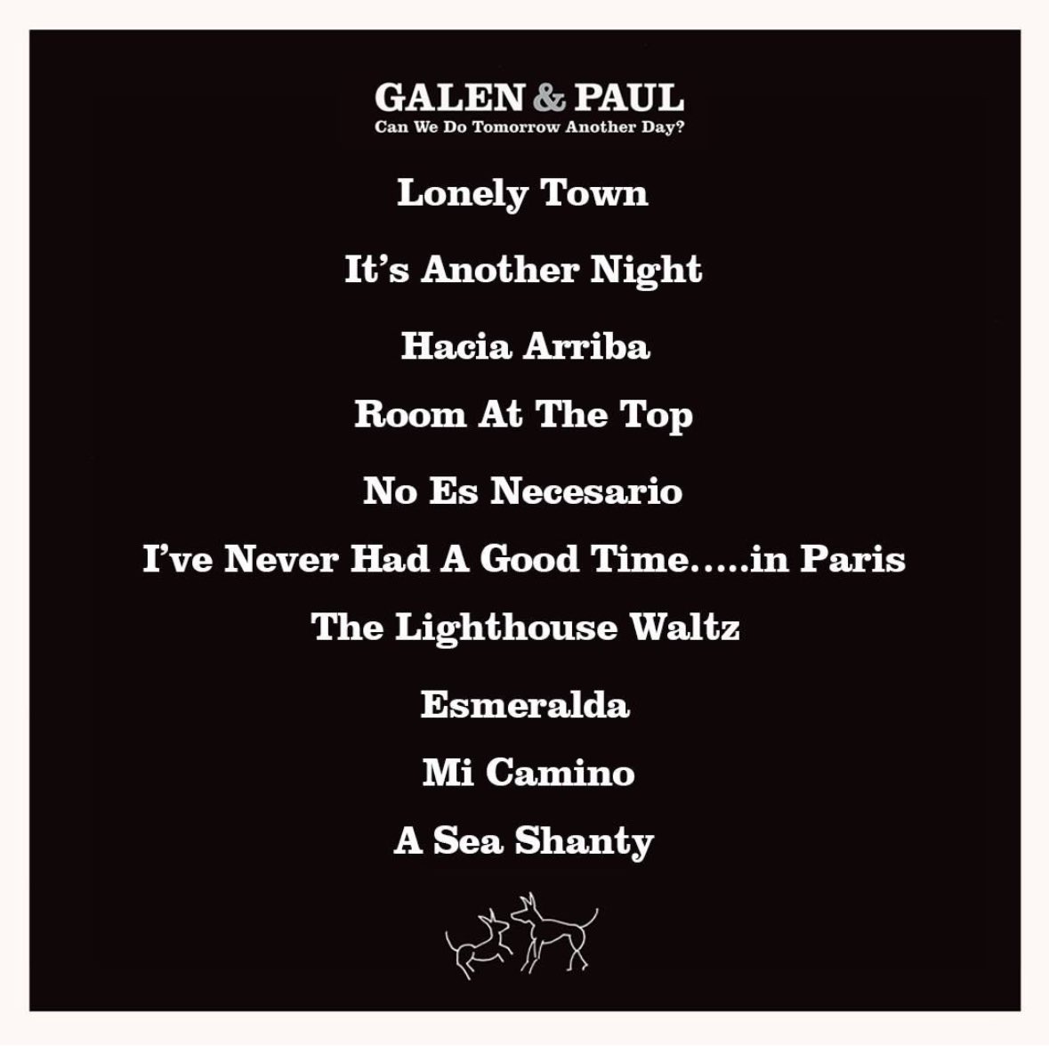 One year ago, Galen & Paul released the album ‘Can We Do Tomorrow Another Day’. What are your favorite tracks?
#galenandpaul #galenayers #paulsimonon #CanWeDotomorrowAnotherDay