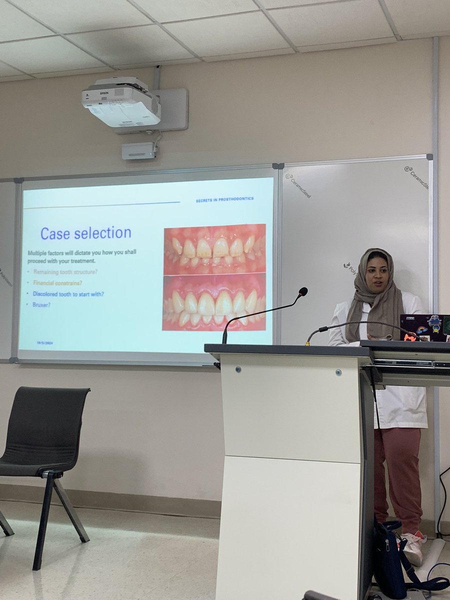 جانب من محاضرة 
Secrets I learned in prosthodontics 
جزيل الشكر للدكتورة بسمه المدني على وقتها وجهودها ✨