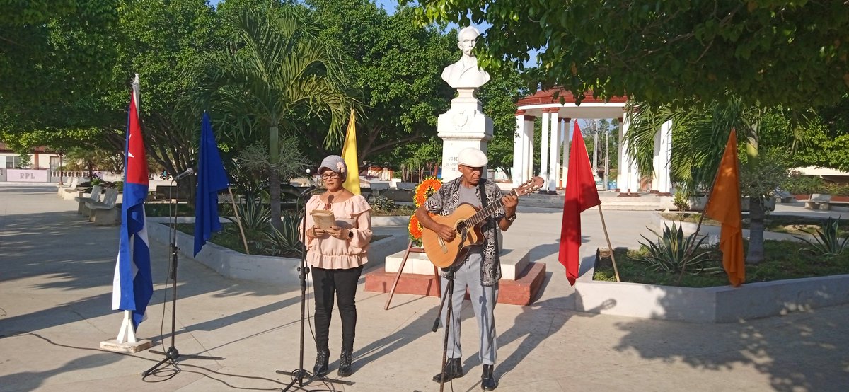 Homenaje póstumo al más universal de los cubanos José Martí en el 129 aniversario su caída en combate. #Niquero #Granma