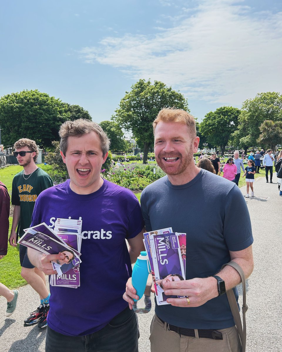 Out with @GaryGannonTD in #DunLaoghaire today, reminding people that anyone ordinarily resident in Ireland has the right to vote in the local elections, as long as they’re registered! Go to checktheregister.ie & make sure your voice is heard! The deadline is Monday 20 May!