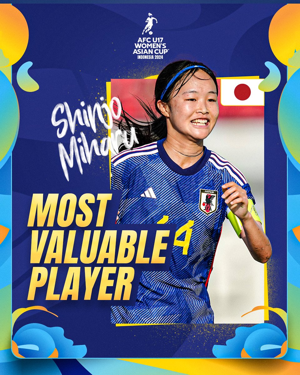 𝙎𝙝𝙞𝙣𝙚 𝘽𝙧𝙞𝙜𝙝𝙩 𝙇𝙞𝙠𝙚 𝘼 𝘿𝙞𝙖𝙢𝙤𝙣𝙙! ✨ 🇯🇵 Shinjo Miharu is the 2024 #U17WAC Most Valuable Player!