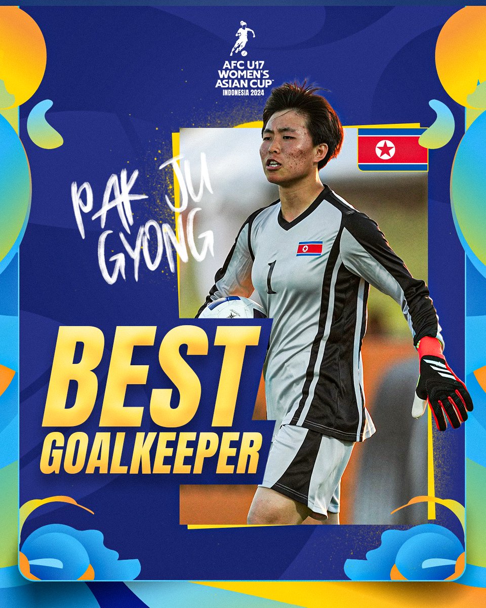🇰🇵 Pak Ju-gyong claims the 2024 #U17WAC Best Goalkeeper Award!