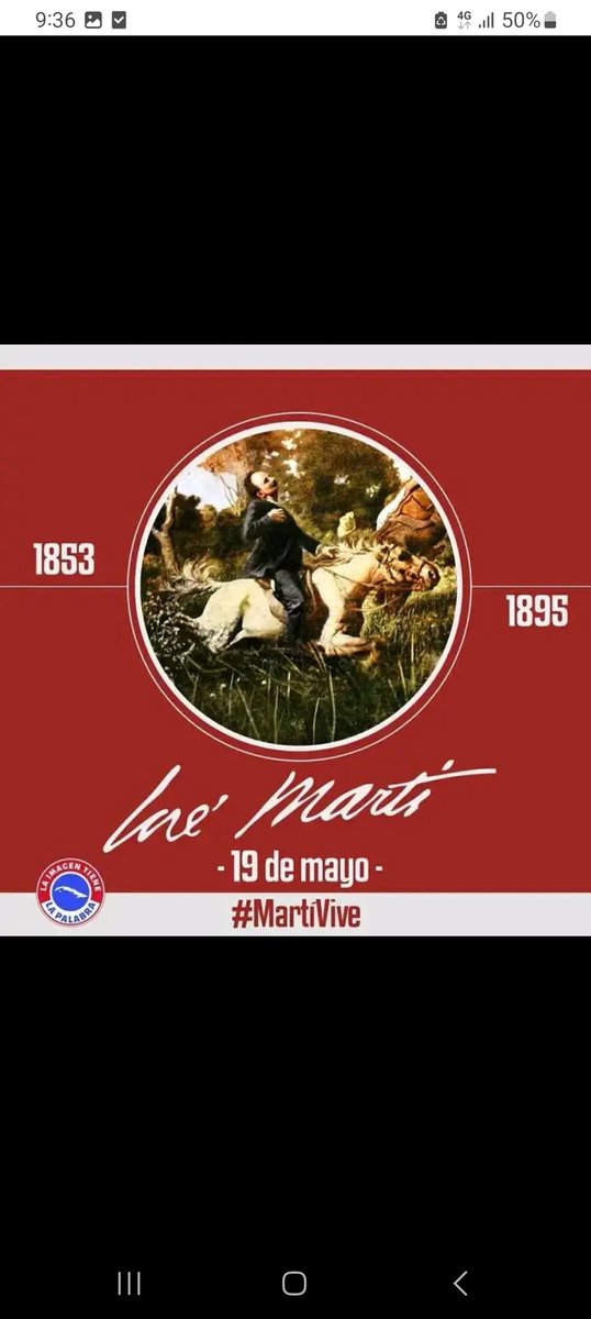 ¡Tú, Martí, no caíste en Dos Ríos! Fue una siembra de vida lo que ocurrió aquel 19 de mayo de 1895; y 129 años después, aún sigue floreciendo.

#TraigoEnElCorazónLasDoctrinasDelMaestro ❤
#MartianosHoy
#MartíVive