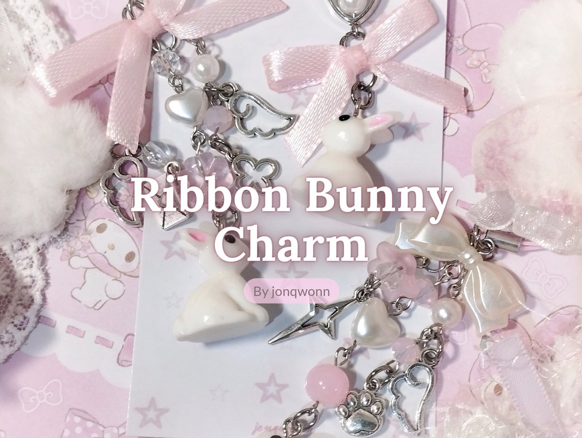 ~ ☆ OPEN PRE-ORDER batch 3 
 . ꣑୧ ribbon bunny charm 🐇˚. 
 
▸ price in alt 
▸ limited stock (claim by dm)
▸ please read tnc below before dm &lt;3