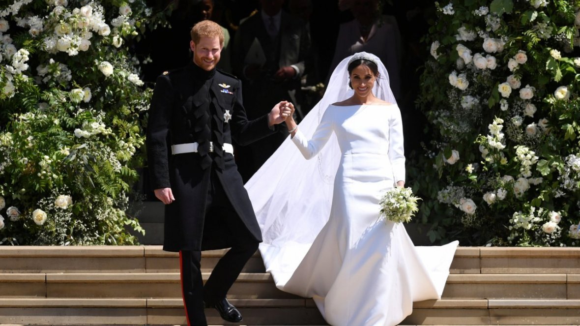 On this date in 2018, Prince Harry married American actress/humanitarian Meghan Markle at St. George's Chapel at Windsor Castle