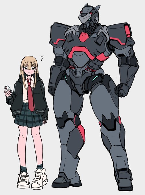 ゴツイロボとJKのタッグ、みたいよね 