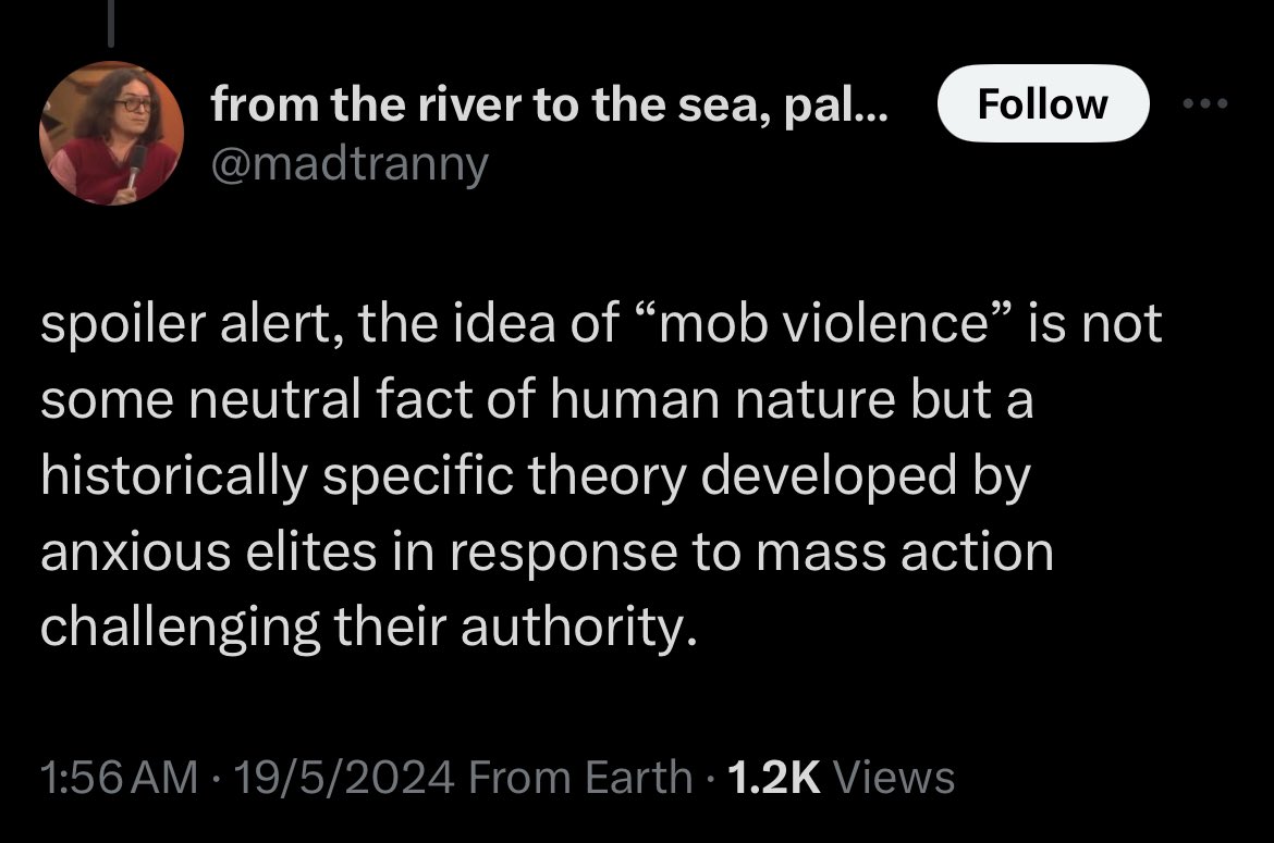 Speaking as an Indonesian, mob violence is part of our culture. It’s a non-carceral way to seek community-centred justice without police involvement, for when someone commits such wrongdoings as selling alcohol, witchcraft, communism or being Chinese.