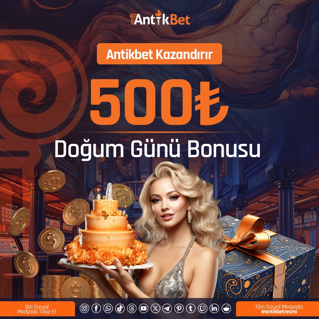 🎂 Doğum Gününü #Antikbet'te Kutla, 500 TL Bonusu Kaçırma❗️ 🎁 Doğum Gününüzde Hediye Bizden, Şansınız Bol Olsun❗️ 🏆 Antikbet Sadakat Programı ile Kazanmanın Vazgeçilmez Yolu❗️ 🚀#Bonus AL: antikbetortaklik.com/r/Antikbet #freespin #freebet #bahis #bet #denemebonusu #slot #casino