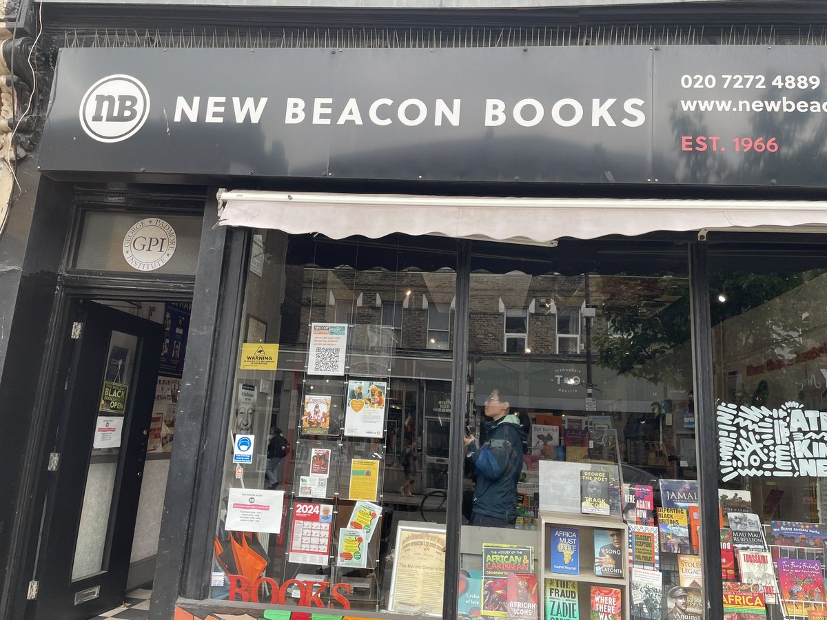 Visited London this weekend for personal business in Finsbury Park. Had to visit New Beacon Bookshop - so pleased to see that almost 60 years on, it is still doing its valuable work of promoting and celebrating African & Caribbean writers…Keep supporting @BeaconBooks 🙅🏾‍♀️