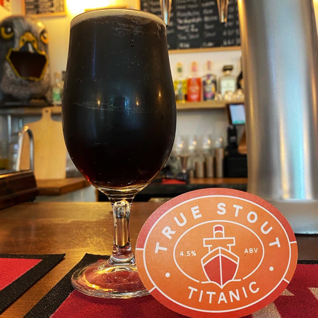 A keg version of the classic @TitanicBrewers Stout now pouring at The Falcon! 

True Stout is brewed with carefully selected roasted barley, delicately hopped and served through a nitro pour to give it a silky-smooth creamy taste. It’s brewed exactly as a stout truly should be.