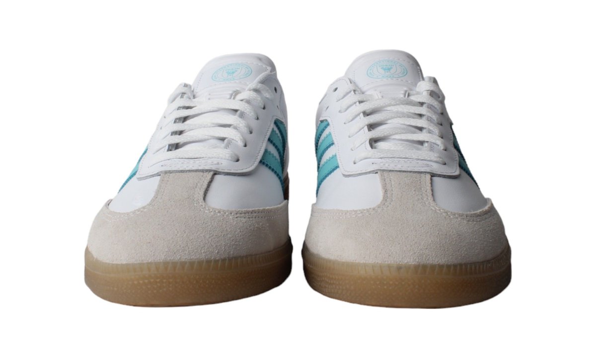 【海外発売】 インテル・マイアミ × アディダス オリジナルス サンバ “ホワイト/イージーミント” (Inter Miami CF adidas Originals SAMBA “White/Easy Mint”) [IH8160] >> fullress.com/inter-miami-cf…