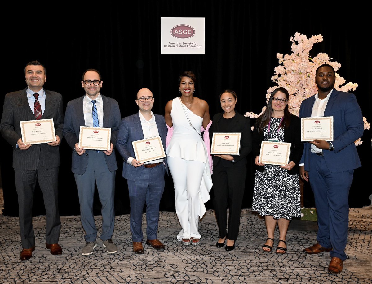 ASGE GI Endoscopy (@asgeendoscopy) on Twitter photo ASGE President <a href="/JChristieMD/">Dr Jennifer Christie</a> celebrates with winners of 2024 ASGE awards last night. Congratulations to all! #DDW2024. #GITwitter ASGE President <a href="/JChristieMD/">Dr Jennifer Christie</a> celebrates with winners of 2024 ASGE awards last night. Congratulations to all! #DDW2024. #GITwitter