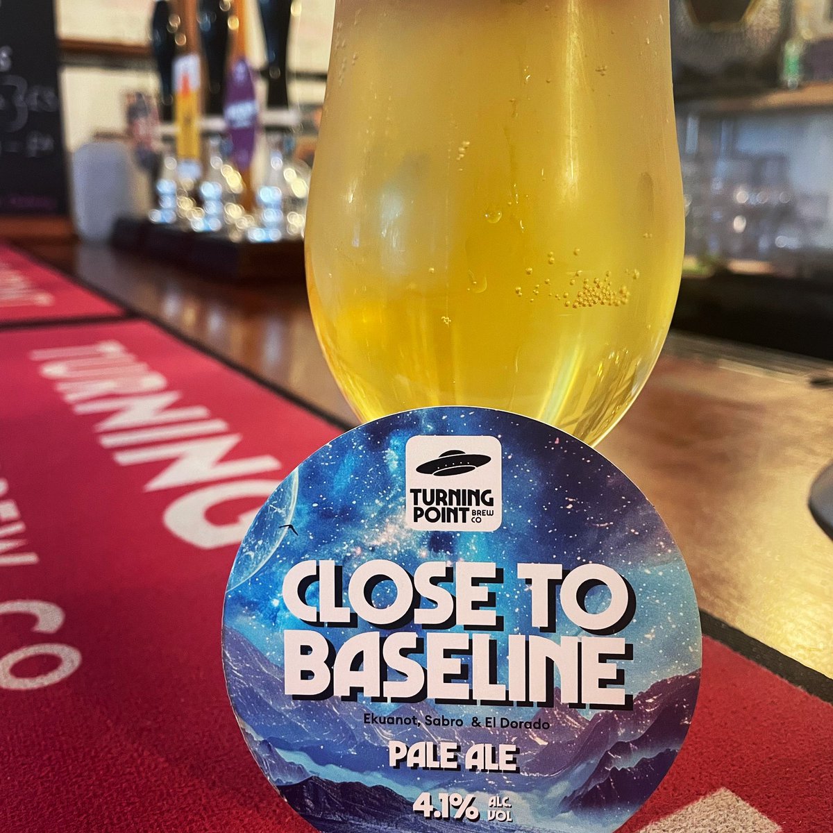 Astral is taking a short voyage and in its place we have the wonderful Close to the Baseline gracing our taps!

One named for the Bladerunner fans, this Pale from @TurningPointbco is bursting with Ekuanot, Sabro and El Dorado hops.

Grab a pint of this beauty while you still can!