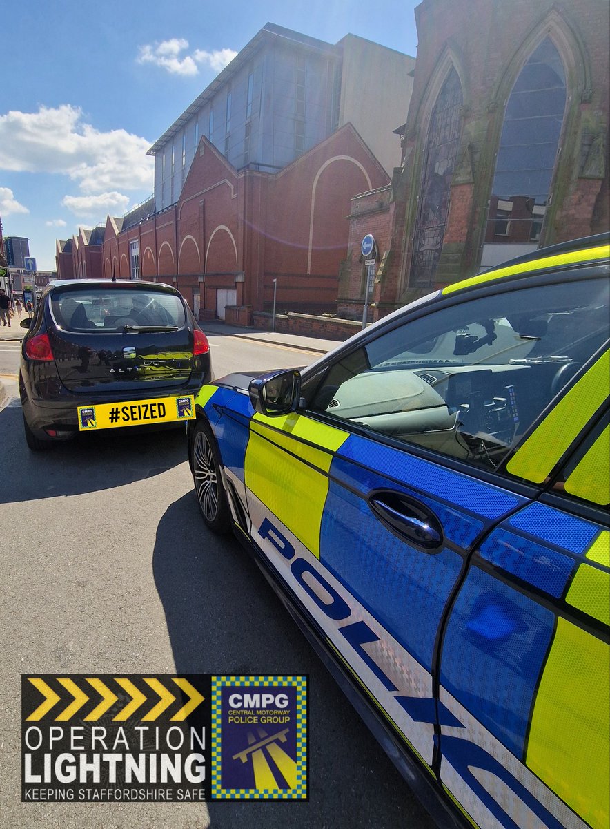 This afternoon we are back in the North of the county, @stokenorthLPT The driver of this 🚗 decided not to insure it before making his journey and as a result it has been #seized @DriveInsured 1️⃣ 🚘 at a time we will find & seize❗️ #OpLightning @StaffsPolice C-Unit Doxey