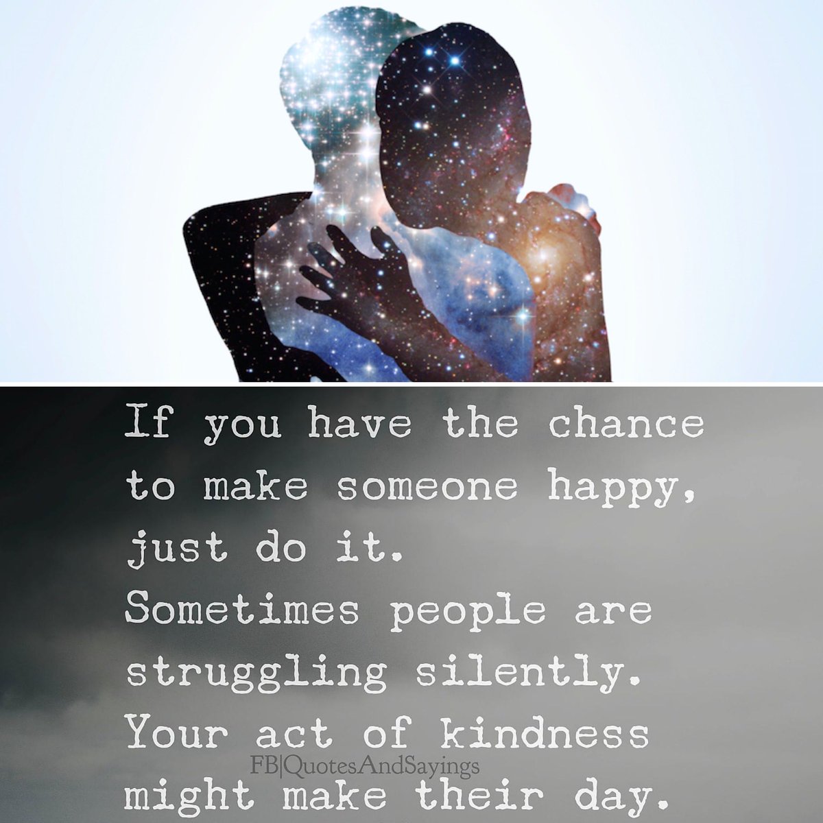 If you have the chance to comfort another or make someone happy … just do it. 

We all carry baggage. Sometimes people are struggling silently on their journey throughout our lives. 

Your act of kindness might make a difference … It can be a game changer! 🫶👇