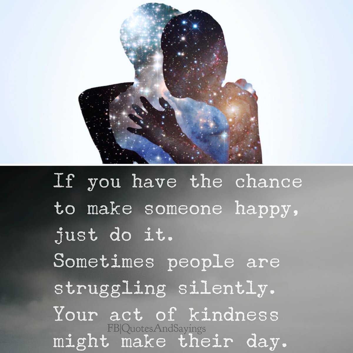 If you have the chance to comfort another or make someone happy … just do it. We all carry baggage. Sometimes people are struggling silently on their journey throughout our lives. Your act of kindness might make a difference … It can be a game changer! 🫶👇