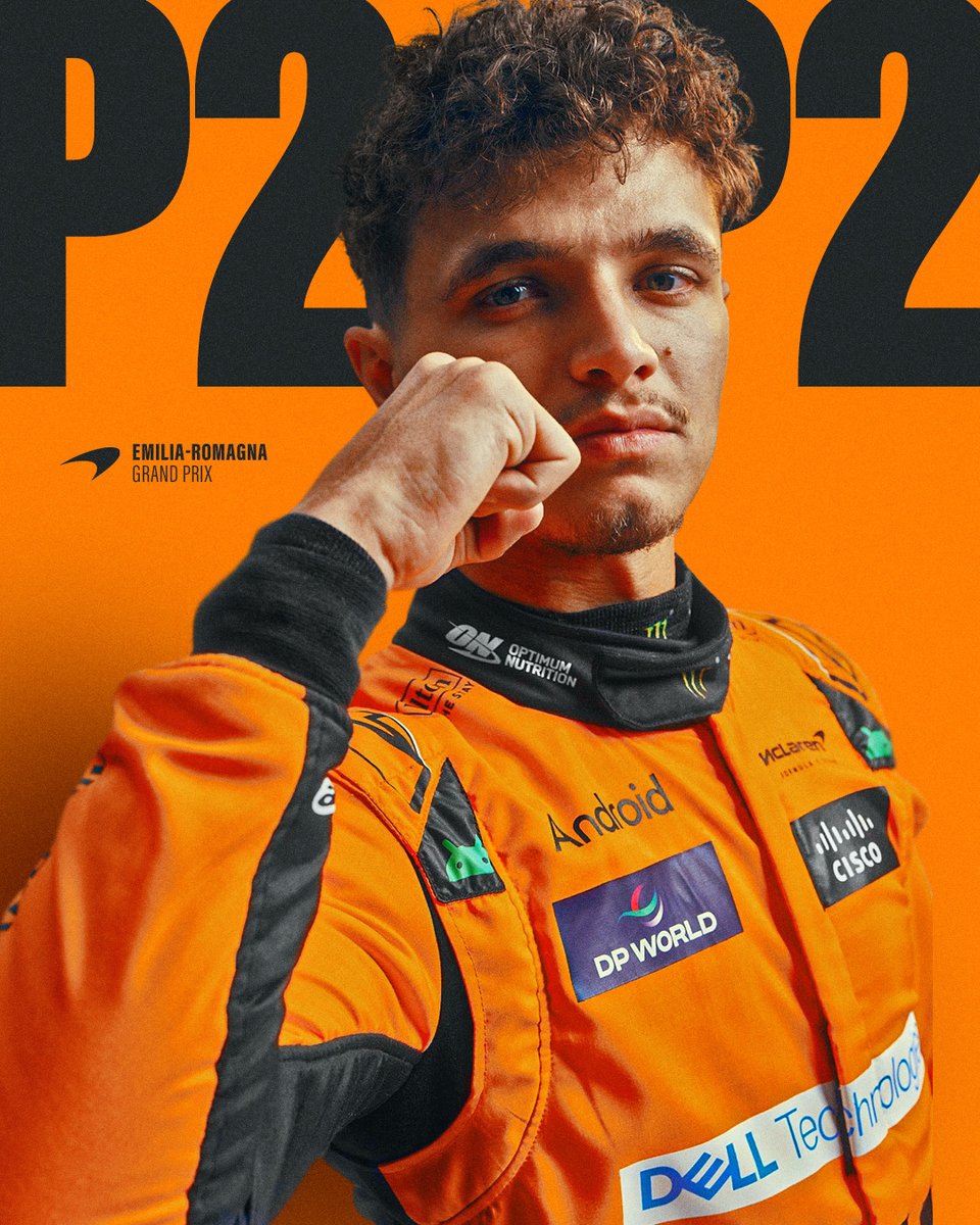 McLarenF1's tweet image. HUGE effort, @LandoNorris! 👏  That was so close. 

An epic drive, that’s P2 and another podium for the season. 🏆 

#ImolaGP 🇮🇹