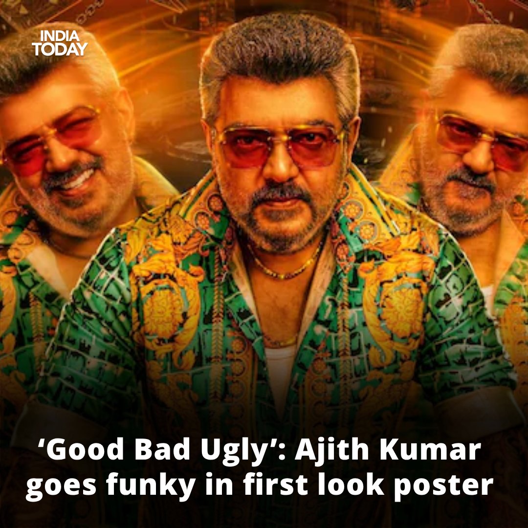 ‘Good Bad Ugly’: Ajith Kumar flaunts tattoos, goes funky in first look poster On a scale of 1-10, how excited are you for 'Good Bad Ugly'? Read more: intdy.in/os7hta #AjithKumar #GoodBadUgly #FirstLookposter #ITCard