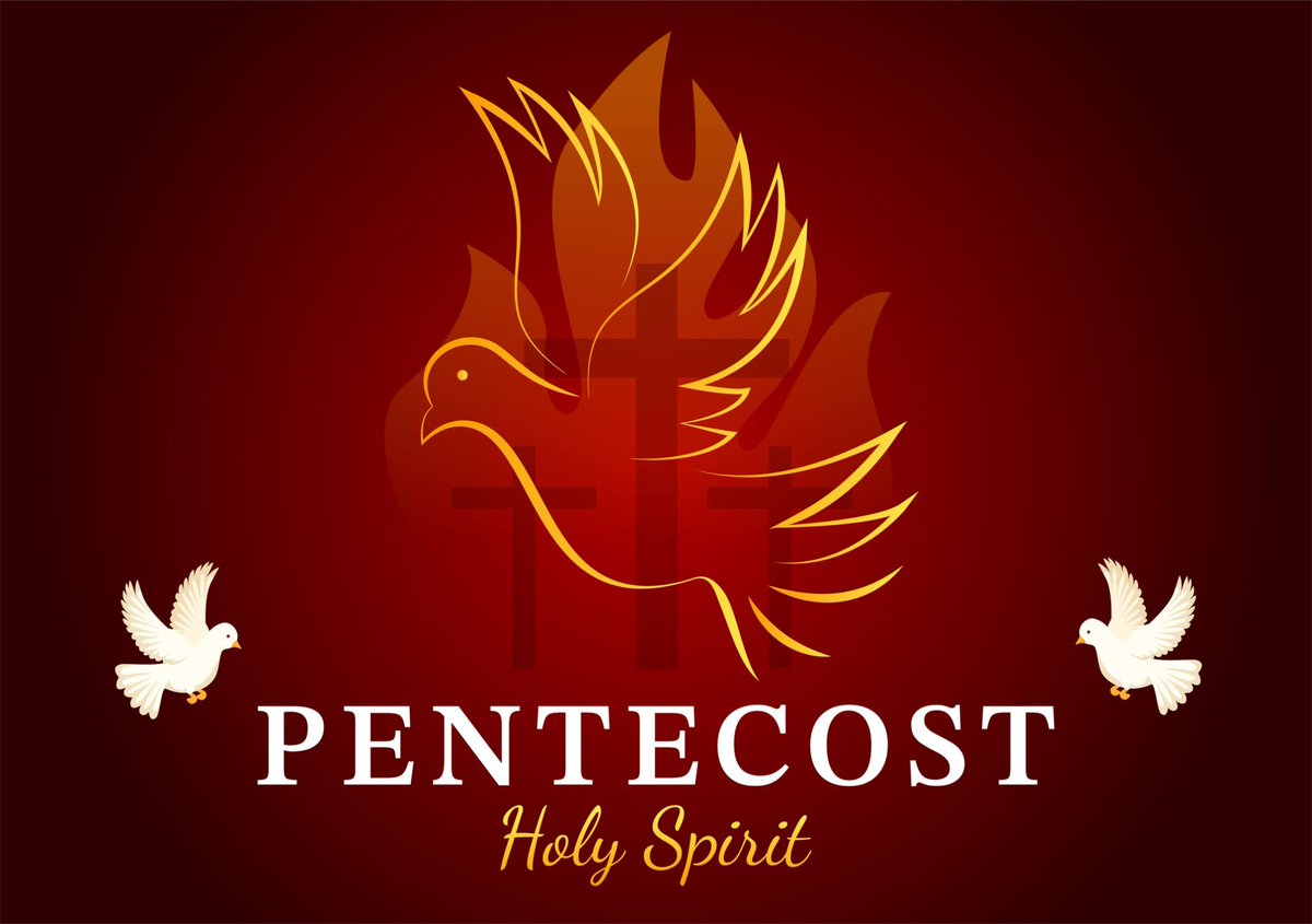 "Come Holy Spirit, fill the hearts of your faithful and kindle in them the fire of your love." 🕊️🔥 On this Pentecost Sunday, we celebrate the coming of the Holy Spirit and the birth of the Church. May we all be renewed in faith and empowered to share God's love with the world.