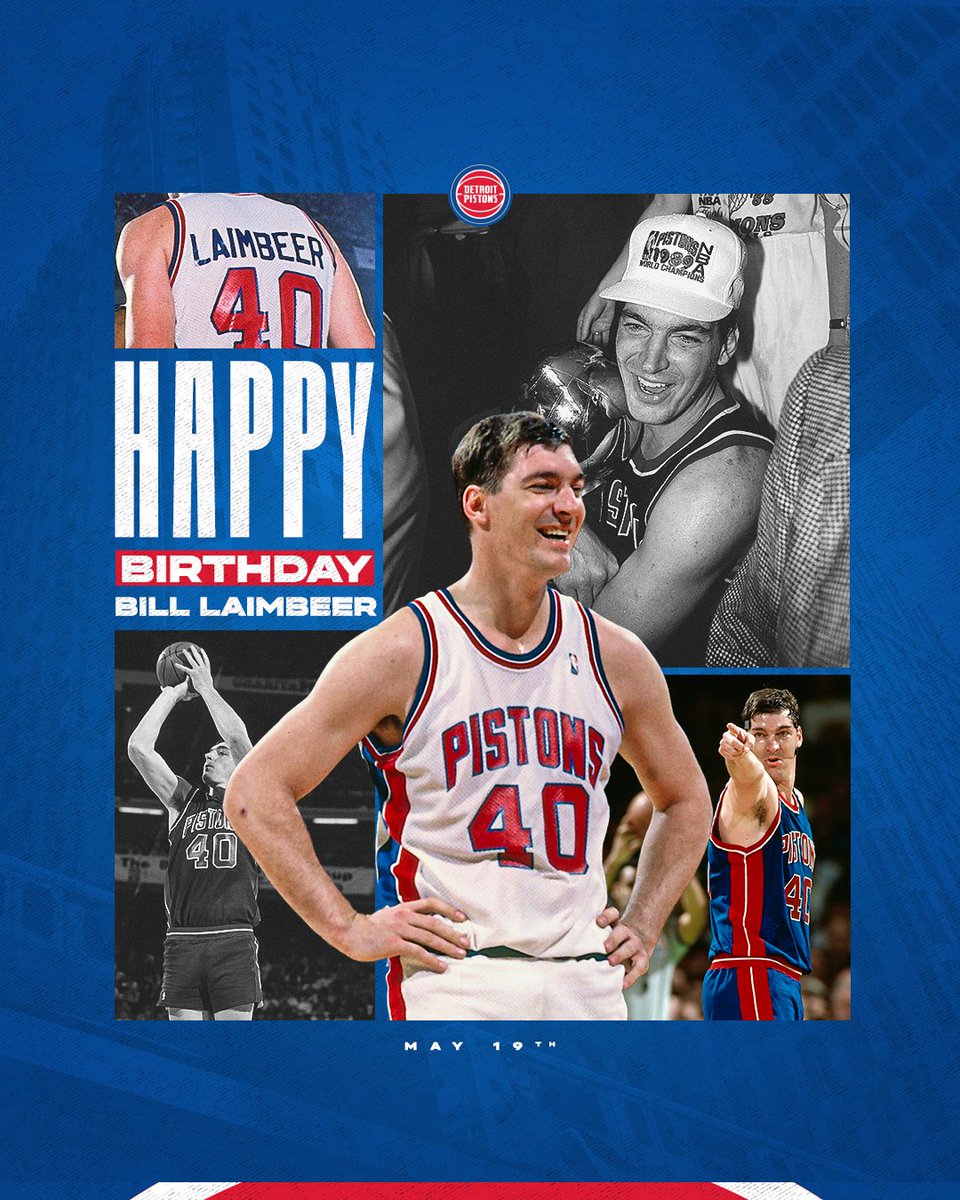 HBD to Bill Laimbeer 🏆 #DetroitBasketball Birthday Shoutouts presented by @Cheurlin1788