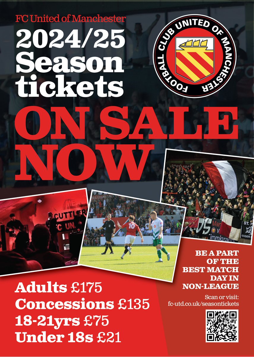 Experience the ultimate fusion of music, poetry, spoken word, great food, local breweries and football at CYCM next season! Taking place every Saturday home game under the SMRE our 'club night in the afternoon' is not to be missed. Season tickets⤵️ fc-utd.co.uk/news-story/202…