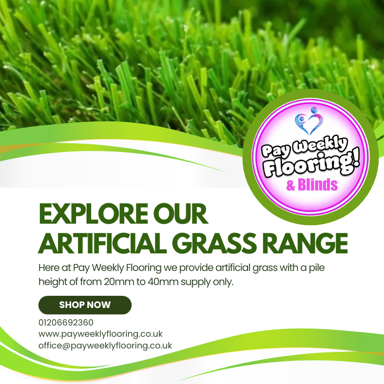 Upgrade your garden with Artificial Grass from Pay Weekly Flooring! 🌱 No interest, no credit checks, 100% acceptance - starting at £10/week! #ArtificialGrass #PayWeekly #NoCreditCheck #GardenGoals 🏡✨