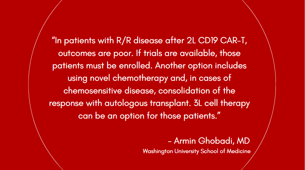 A post-hoc #analysis, published in @BloodJournal, indicates that adults with #relapsed or #refractory large B-cell #lymphoma appeared to have better outcomes when cellular #therapy was given in second line rather than third line. ow.ly/mBWu50RyynT