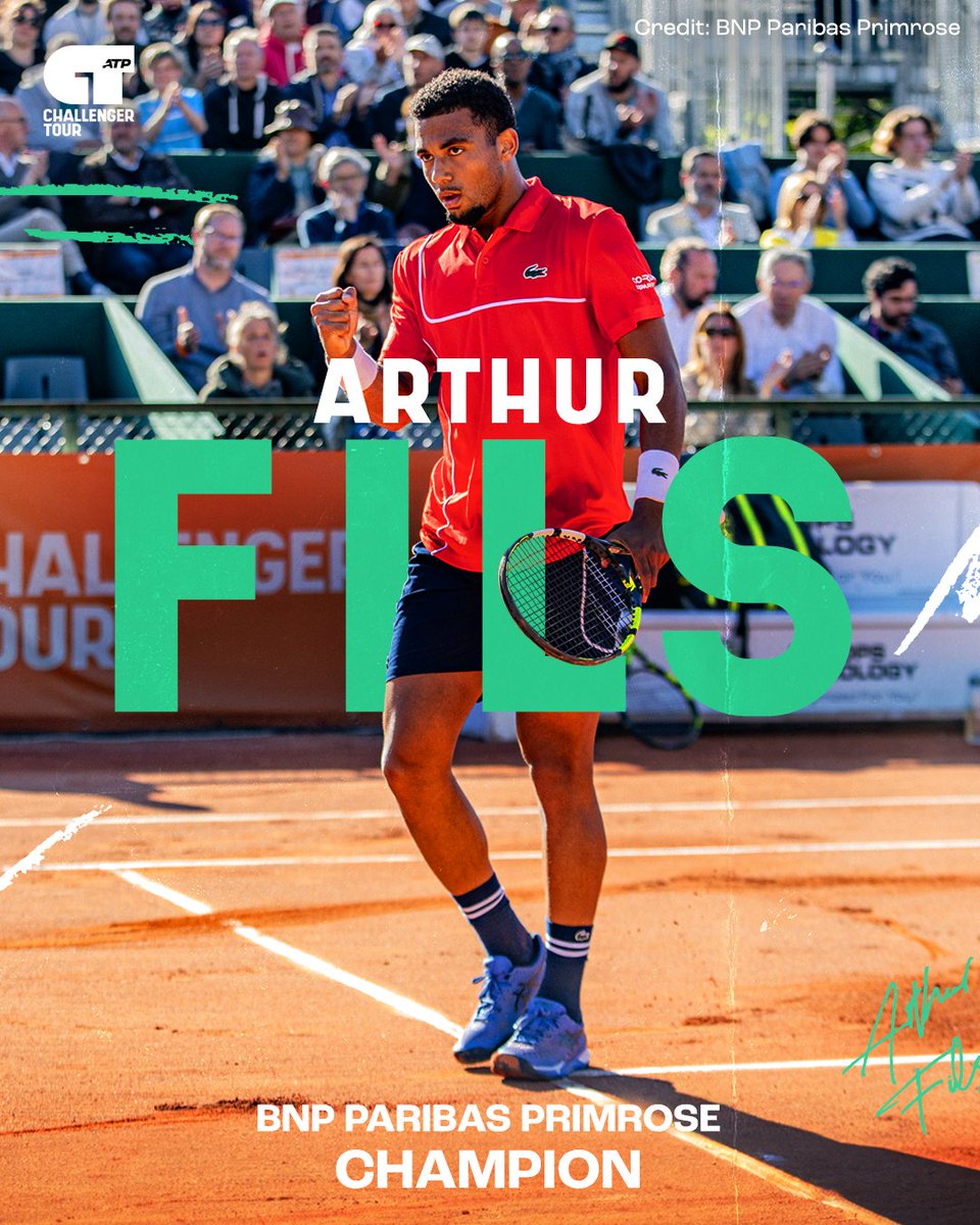 Bordeaux title on lock 🔒 Arthur Fils flies past Martinez 6-2, 6-3 to win the second Challenger crown of his career! #ATPChallenger | @BNPPprimrose