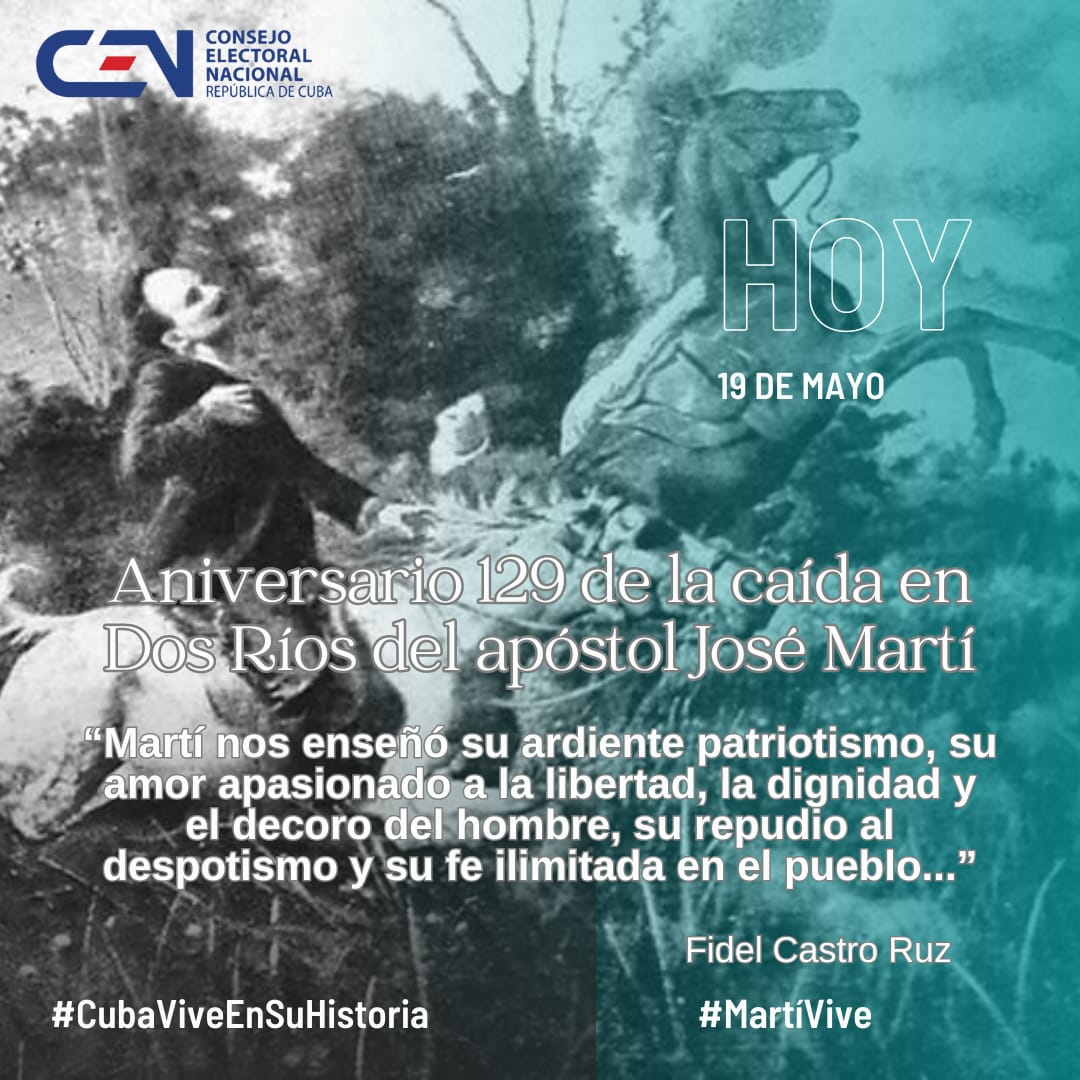 Hoy en #CiegodeAvila como en toda #Cuba rendimos homenaje al más universal de todos los cubanos, al maestro, al apóstol, al héroe nacional. #MartiVive y vivirá por siempre.