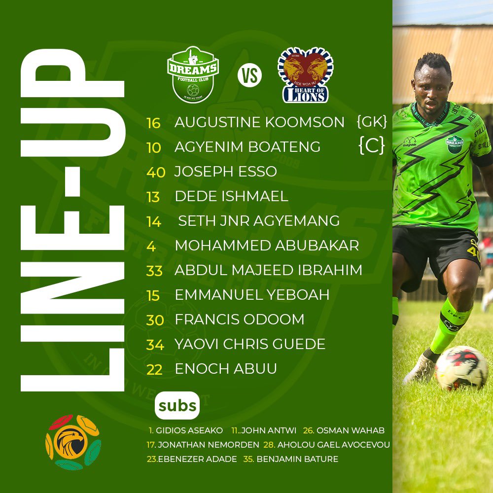 Team news... IN! 🟢⚫

#DreamsLions

#StillBelieve☝🏾💚 | #IGWT | #DFC4LIFE