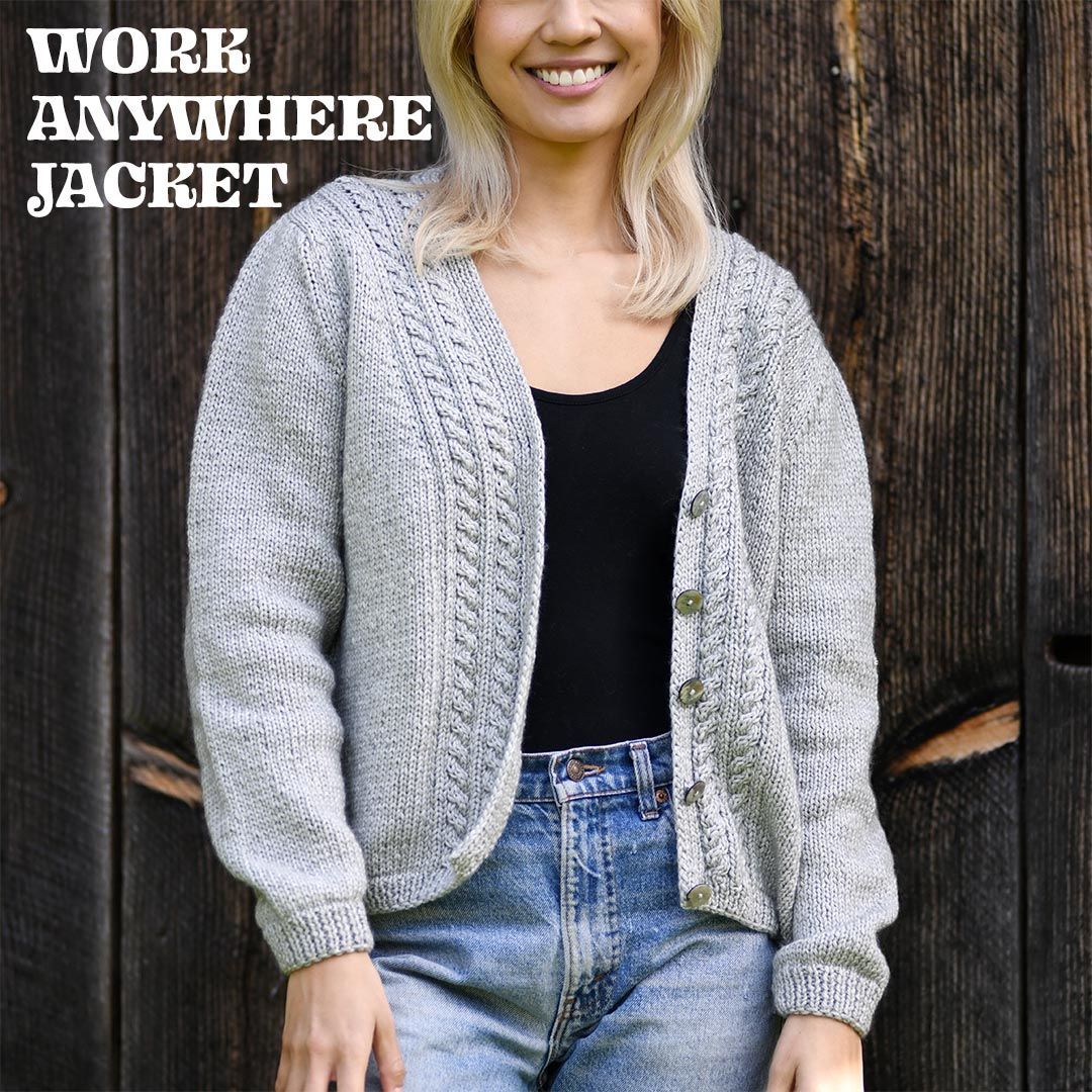 CascadeYarns's tweet image. Work Anywhere Jacket in Cantata
Designed by Julie Gaddy
This free pattern is available on our website - buff.ly/3wHAIju 
#CascadeYarns #CascadeFreePattern #freepattern #Cantata #knitcardigan #knitinspo #springtime