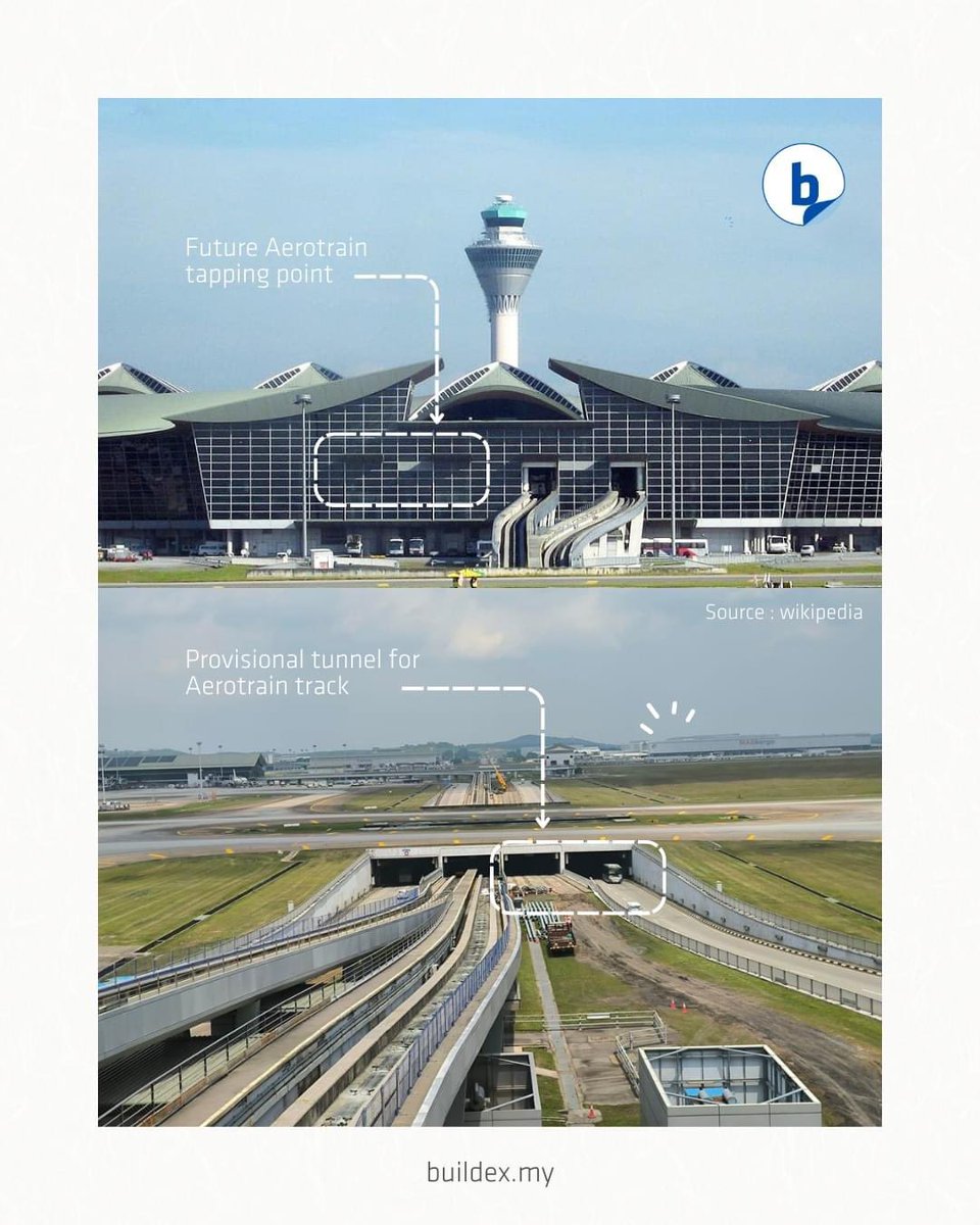 hafizkenny's tweet photo. Now baru tahu supposedly kita akan ada satu lagi Satellite Building 2 dekat KLIA sebab tapak semua dah ada, aerotrain punya track pun dah ada. Tapi apa kan daya https://t.co/VsiEcL4zSF