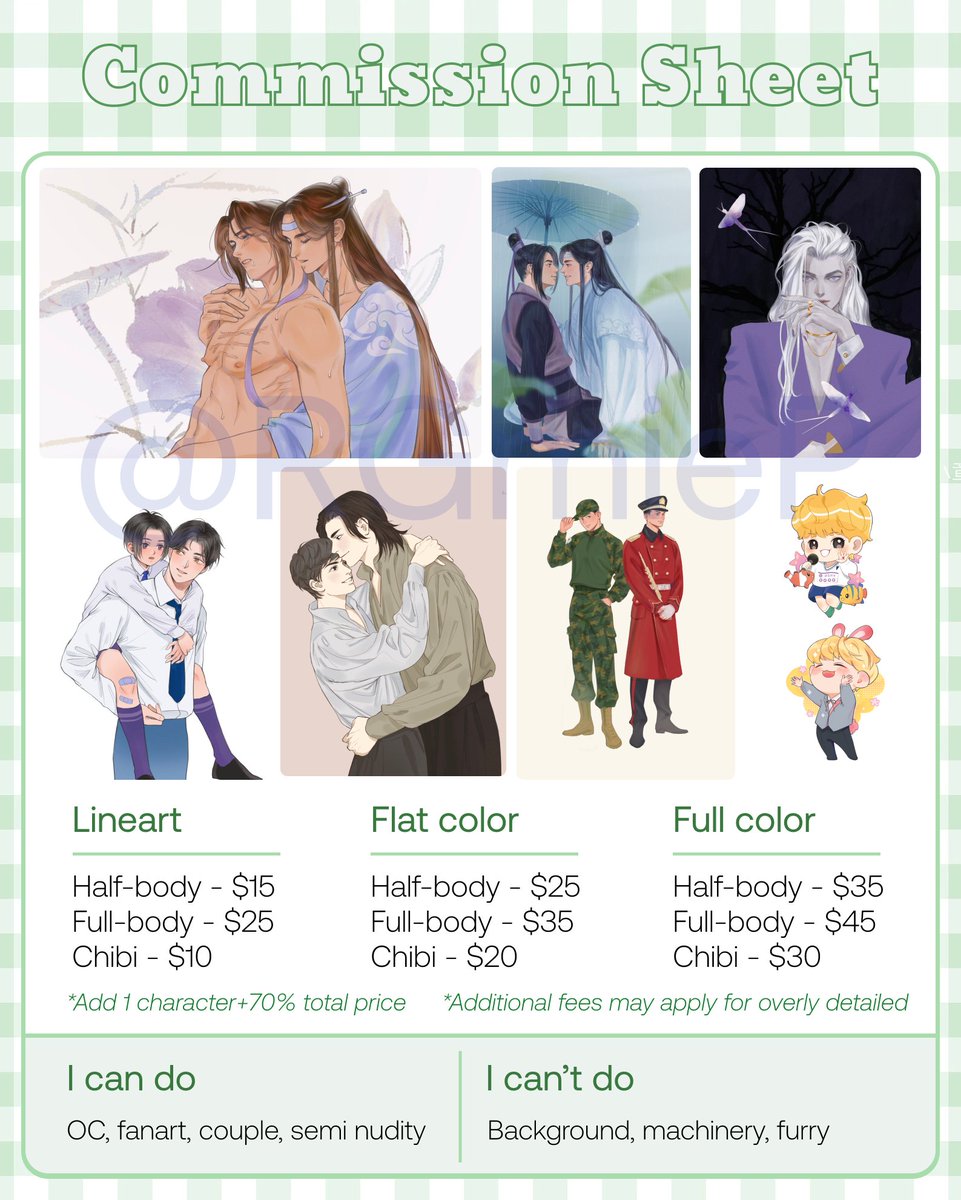 RGmieP's tweet image. I’m opening commissions to pay for my tuition fee
Feel free to DM me if you're interested ❤️
.
Likes and RT's are very appreciated 🙇‍♀️ Thanks