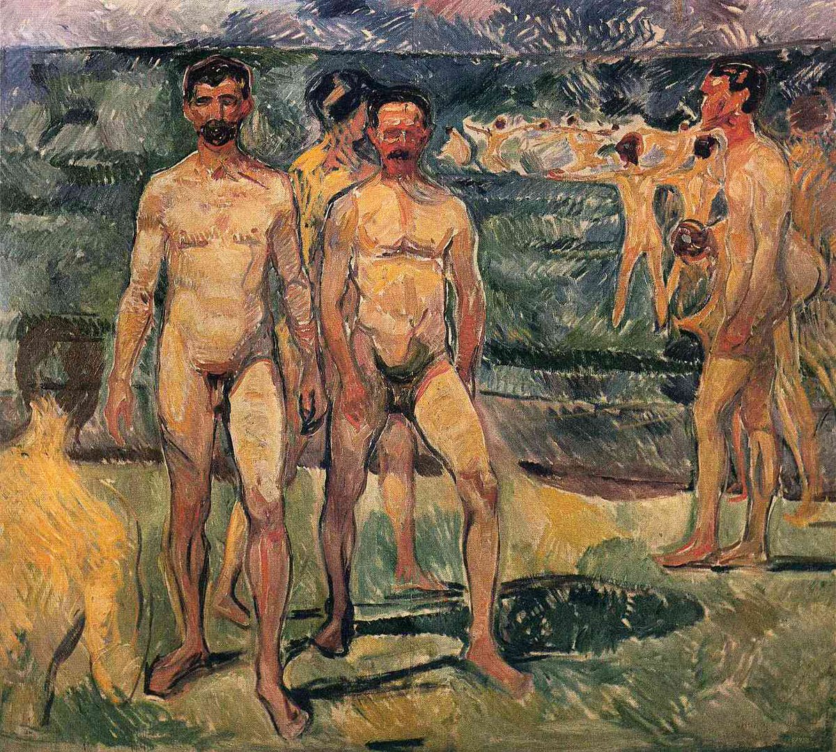 Bathing Men, 1907 linktr.ee/munch_artbot