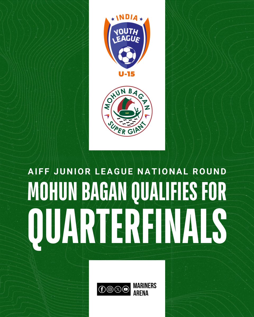 A must needed win for us against Corbett FC as we finish second (6 points, 2W, 1L) in the National Group Stage - Group D, hence qualifying for the Quarter Finals of #AIFF U-15 Junior League. 👏🏻💚♥️

@mohunbagansg @Mohun_Bagan 

#aiff #u15 #juniorleague #MBSG #MA #joymohunbagan