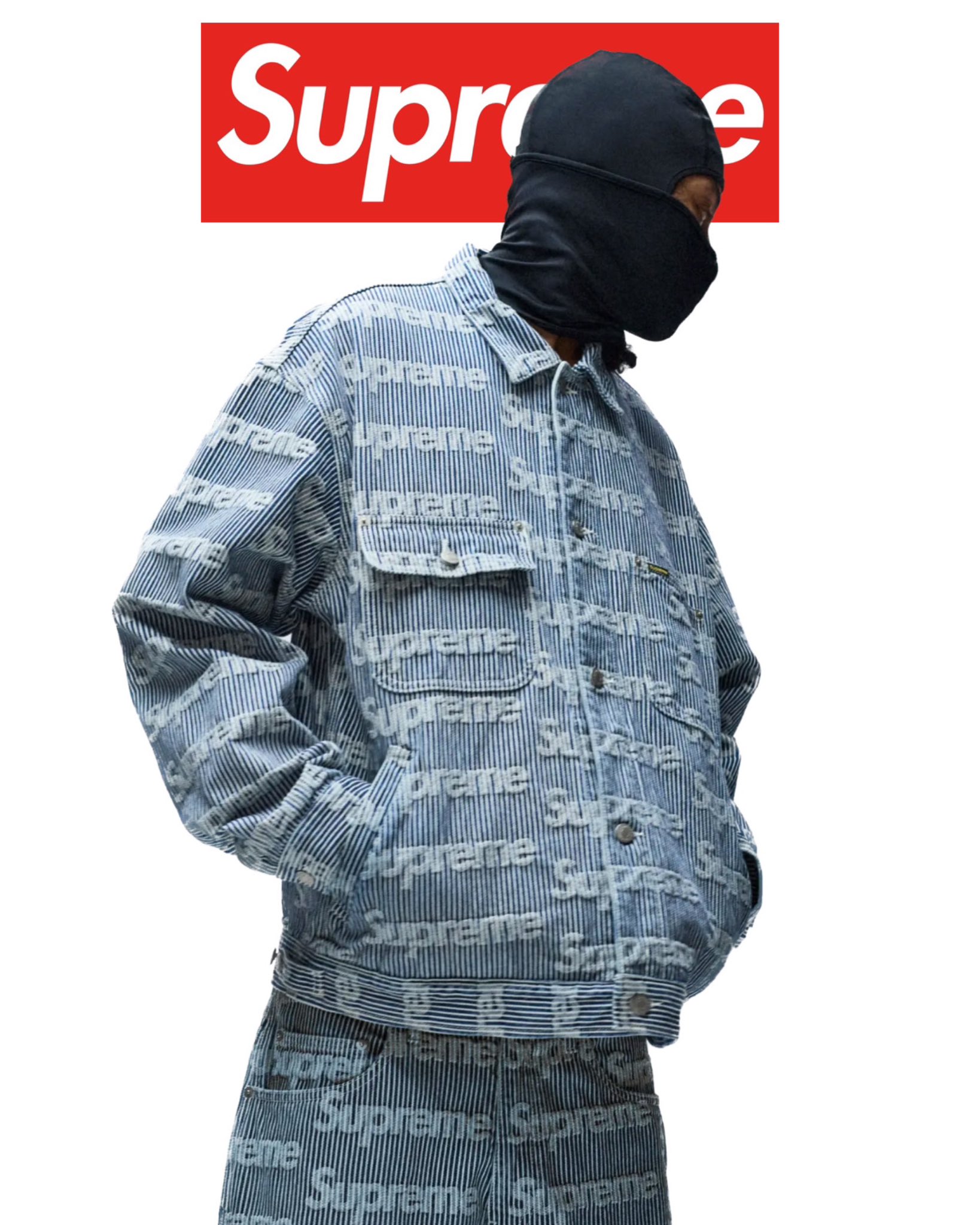 ジャケット・アウター Supreme Denim Chore Trucker JacketStripe Supreme Denim Chore Trucker Jacket Black Mint Stripe 3colors