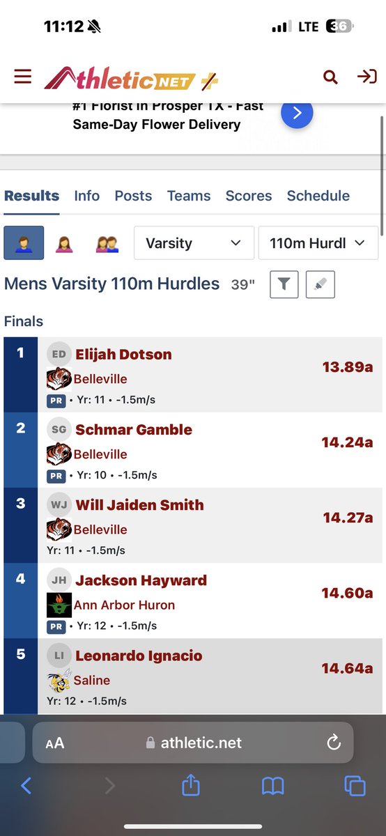#1 Hurdle Time in the state😎 13.89