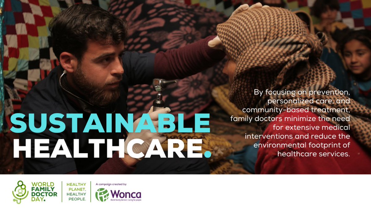 🌍​🥼'Al centrarse en la prevención, la atención personalizada y el tratamiento basado en la comunidad, las y los médicos de familia minimizan la necesidad de amplias intervenciones médicas y reducen la huella medioambiental de los servicios sanitarios'.  #WorldFamilyDoctorDay