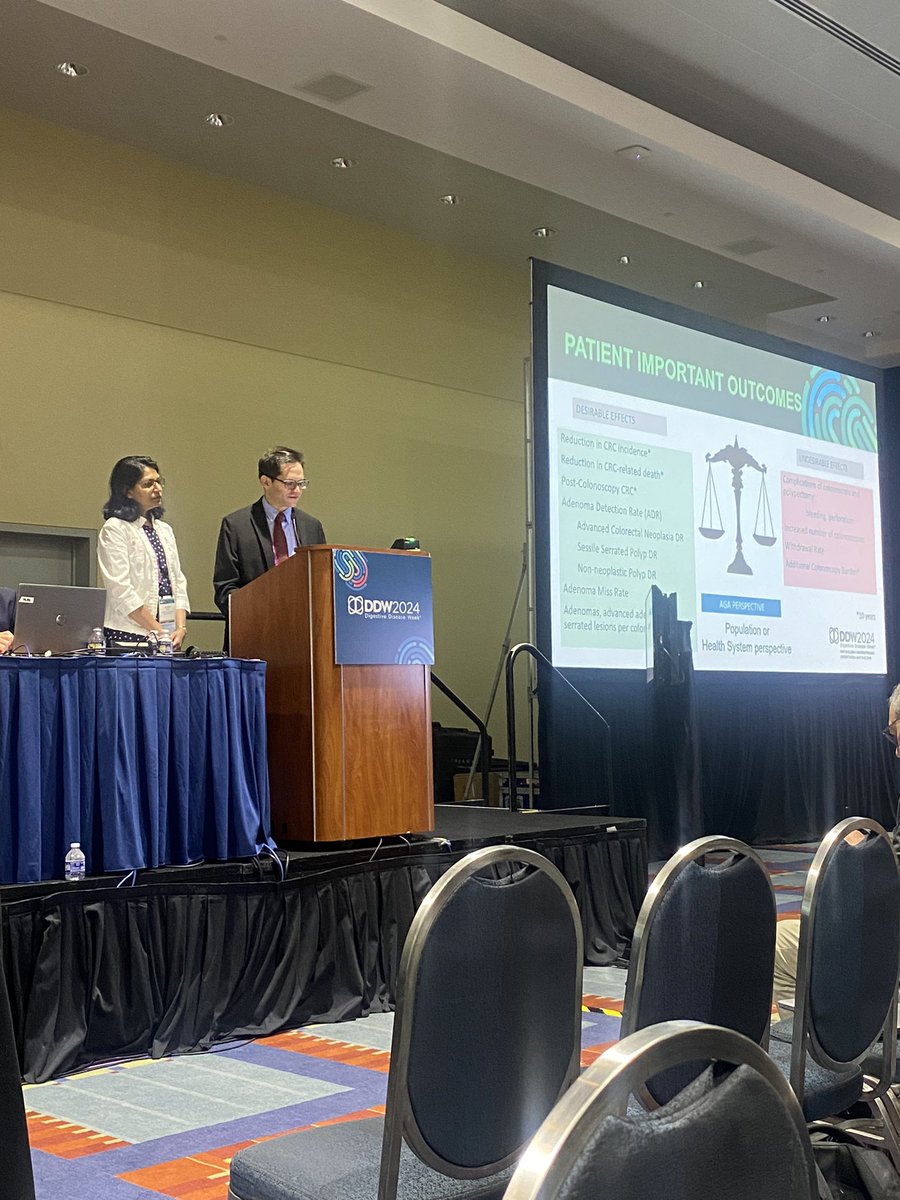 Highlights from @AmerGastroAssn session @BenjaminLebwohl & @SultanShazi on upcoming CADe in colonoscopy guideline 🔹outcomes? Not just ADR (not all adenomas progress): also overdiagnosis, & mortality 🔹evidence base: 41 RCTs with 32k pts + modeling data @DDWMeeting #DDW2024