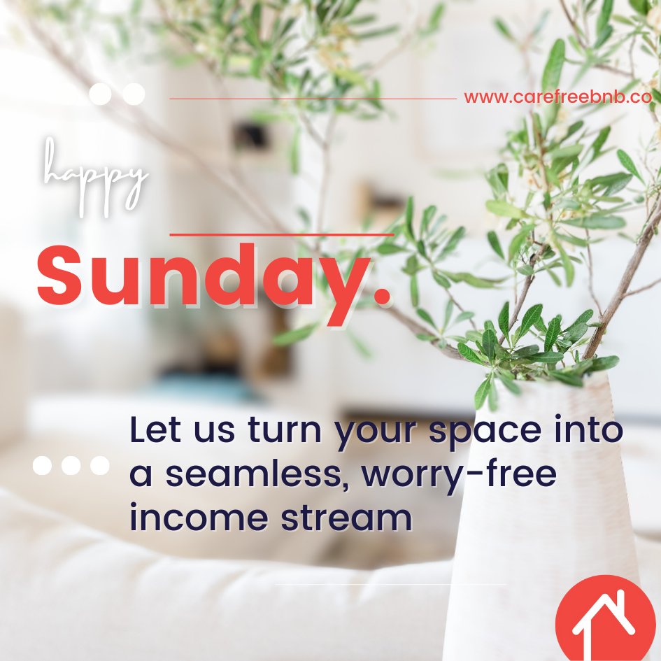 Imagine earning effortlessly while enjoying your free time. With CarefreeBNB, it's not just possible—it's guaranteed!

#CarefreeBNB #HomeRental #PassiveIncome #StressFreeHosting #AirbnbManagement #EarnEffortlessly #HomeSweetHome #WorryFreeHosting #AirbnbHosting #PropertySafety