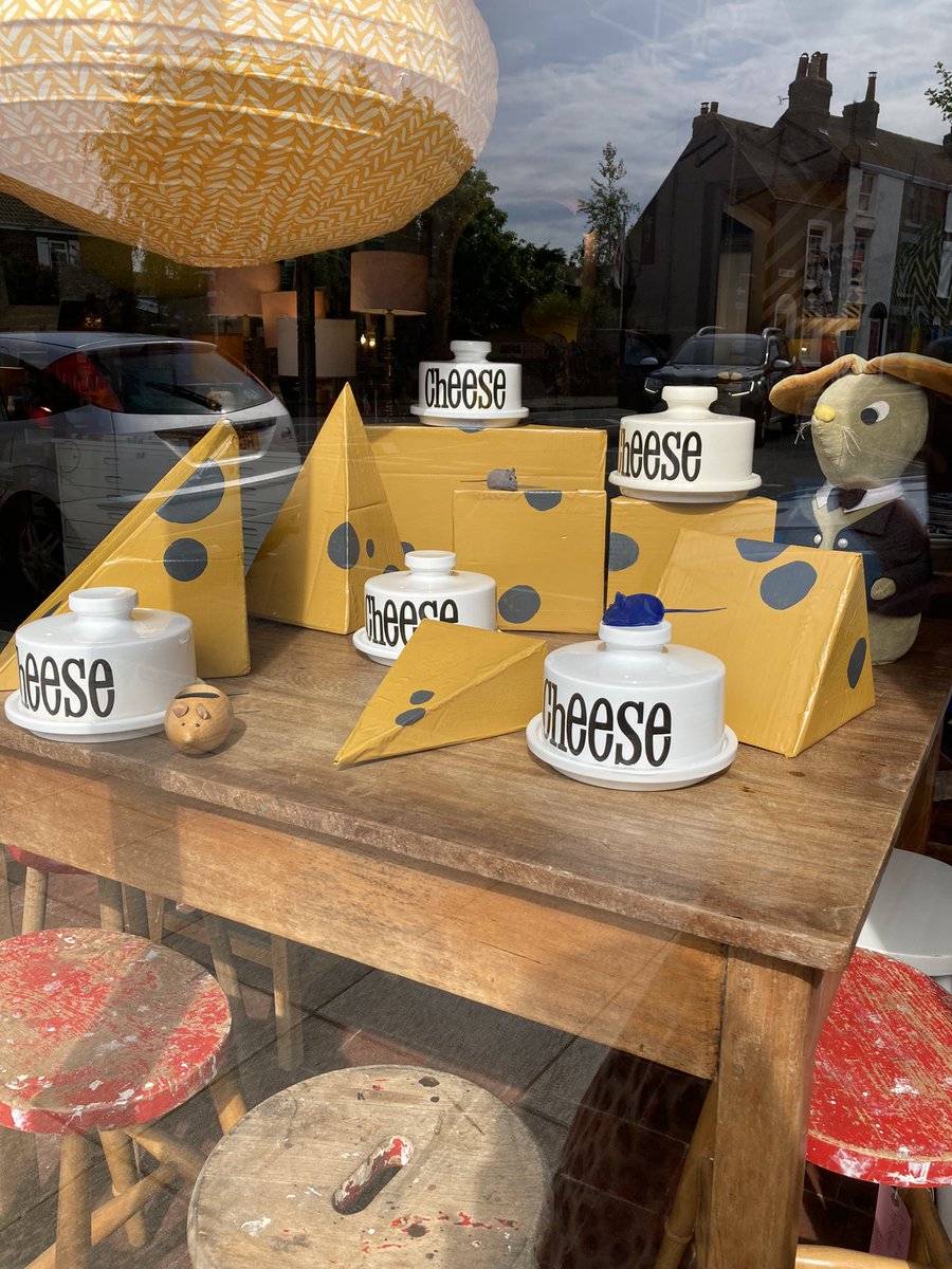 Fromage Frais! A shop window display in my town! #RodneyTrotter #Cheese #OnlyFoolsAndHorses